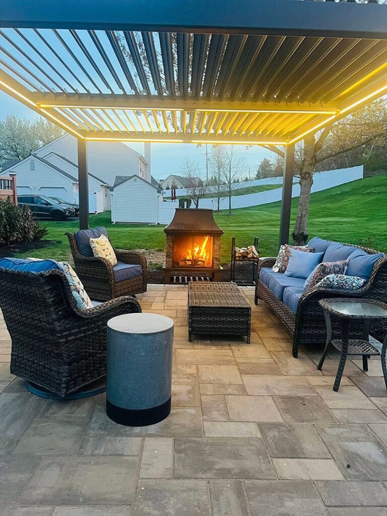 Techo Bloc Blu 60 patio installed in Chalfont, PA hardscaped by JWS Land LLC